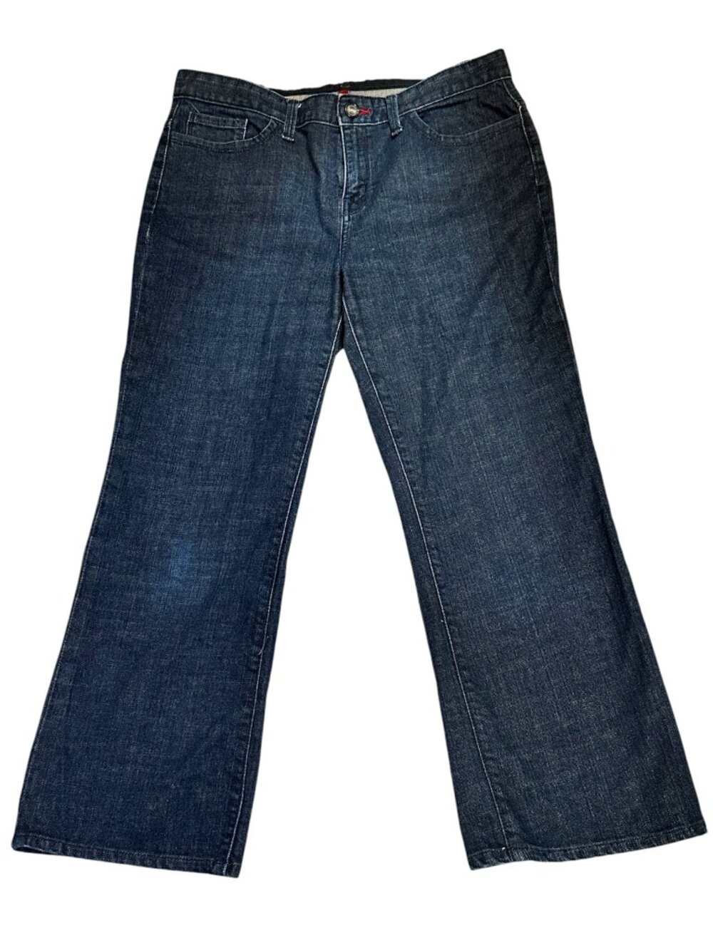 1. Talbots Petite Bootcut Stretch Jeans Size 10P Dark Wash Denim